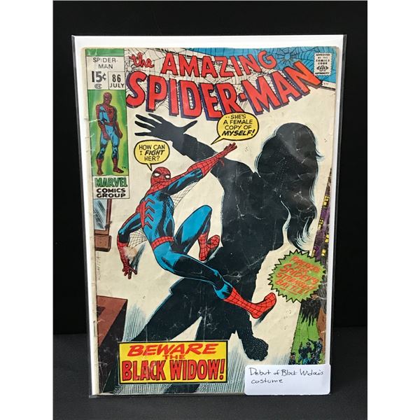 THE AMAZING SPIDERMAN #86 DEBUT OF BLACK WIDOW'S COSTUME - MARVEL COMICS