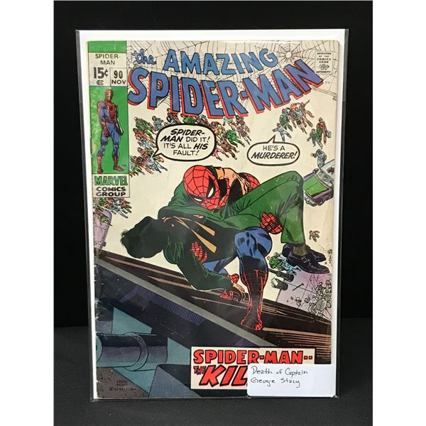 THE AMAZING SPIDERMAN #90 DEATH OF CAPTAIN GEORGE STACY - MARVEL COMICS