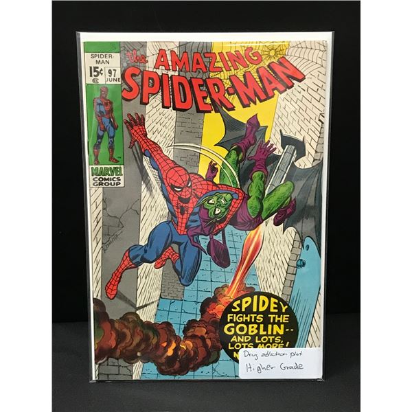 THE AMAZING SPIDERMAN #97 DRUG ADDICTION PLOT - MARVEL COMICS