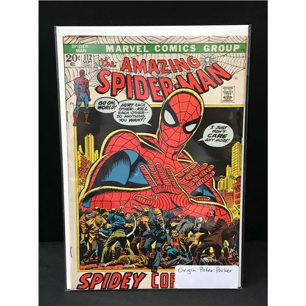 THE AMAZING SPIDERMAN #112 ORIGIN OF PETER PARKER - MARVEL COMICS