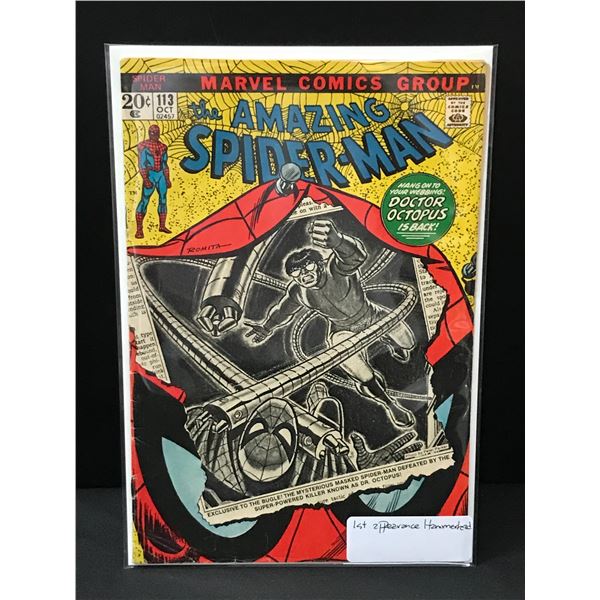 THE AMAZING SPIDERMAN #113 1ST APP HAMMERHEAD - MARVEL COMICS