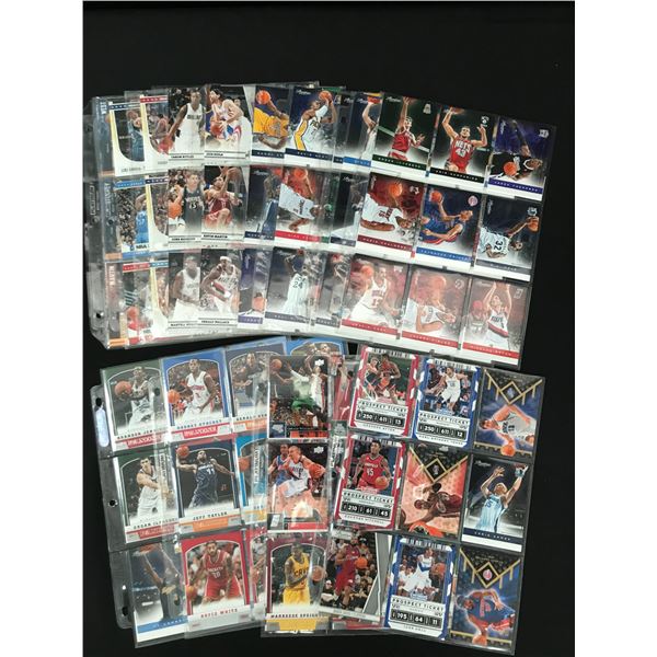 LOT OF NBA TRADING CARDS IN BINDER SLEEVES