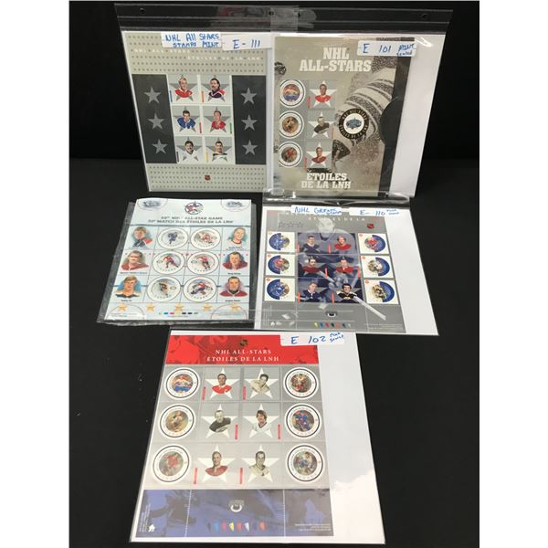 COLLECTION OF NHL ALL STAR STAMPS IN MINT CONDITION