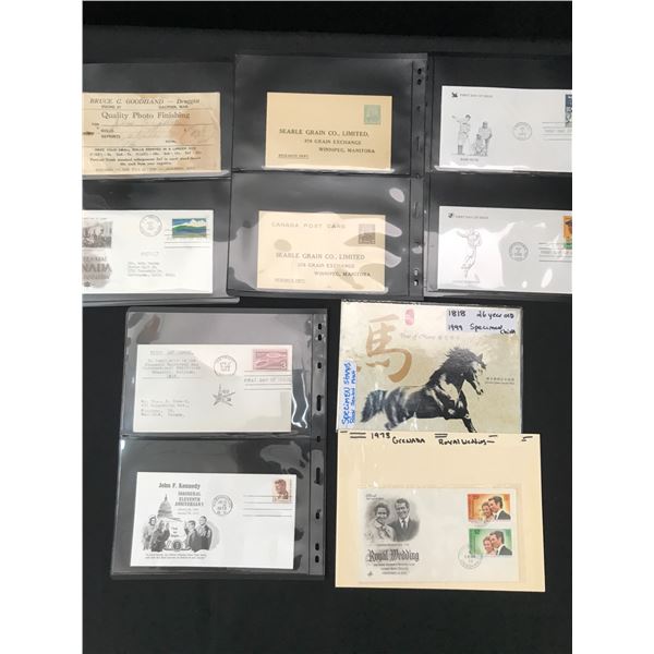 COLLECTION OF STAMPS ON ORIGINAL POSTCARDS