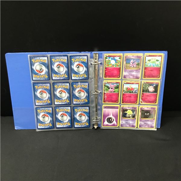 POKEMON BINDER WITH 13 PAGES & 117 POKEMON TCG CARDS