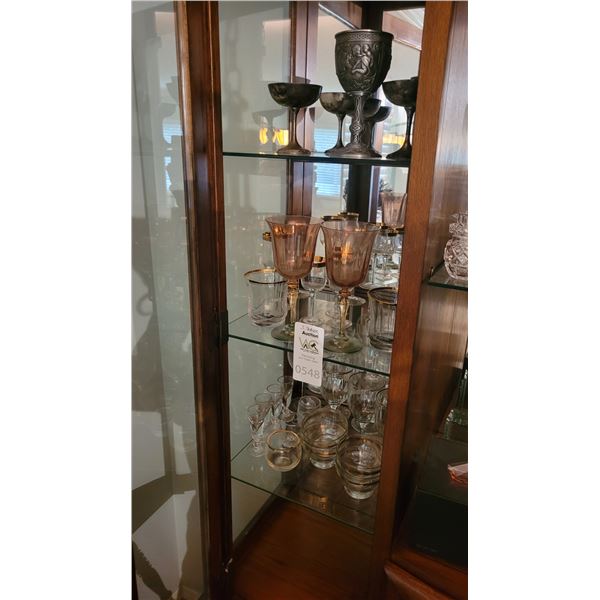 Franklin Mint Pewter, Glass Drinkware A