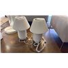 Image 1 : PAIR OF EQ3 TABLE LAMPS WITH PLEATED VINTAGE INSPIRED LINEN SHADES. 20" HIGH