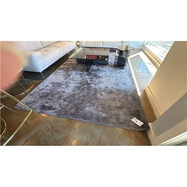 NATUZZI SOPHIA B  GREY AREA RUG. 90% TENCEL RETAIL $3900. 3M X 2M