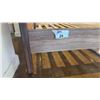 Image 7 : EQ3 WALNUT DOUBLE BED FRAME WITH WOOD SLATS. MODERN MARCEL BED THAT IS A TIMELESS DESIGN
