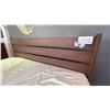 Image 4 : EQ3 QUEEN BED FRAME MADE IN CANADA. MODEL MONARCH WITH SLATS. WALNUT. RETAIL $1900