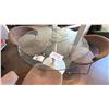 Image 2 : CALLIGARIS PLANT 36" ROUND TEMPERED GLASS DINING TABLE WITH 3 NEW YORK CHAIRS. RETAIL $4300