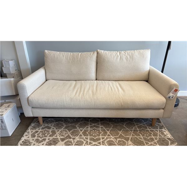 PALLISER UPHOLSTERED SOFA. MADE IN CANADA. RETAIL $3400. 59"W
