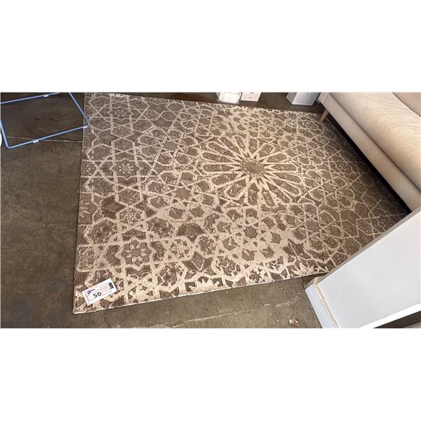 CALLIGARIS ARABIA AREA RUG. COTTON AND CHENILLE. RETAIL $2250 6'7" X 9'10"