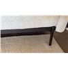Image 2 : HTL BAXTER SOFA 85" WIDE. PLUSH GREY FABRIC WITH MATTE BLACK METAL LEGS. RETAIL $2500. INC BLUE