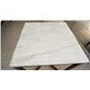 Image 3 : NATUZZI ITALIA TITANO END TABLE. WHITE MARBLE TOP WITH BLACK METAL LEGS. 16X16" RETAIL $1250