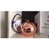 Image 1 : EQ3 POLISHED COPPER PENDANT LIGHT. 7"DX9 1/2"H. BRAIDED CORD.