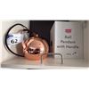 Image 2 : EQ3 POLISHED COPPER PENDANT LIGHT. 7"DX9 1/2"H. BRAIDED CORD.