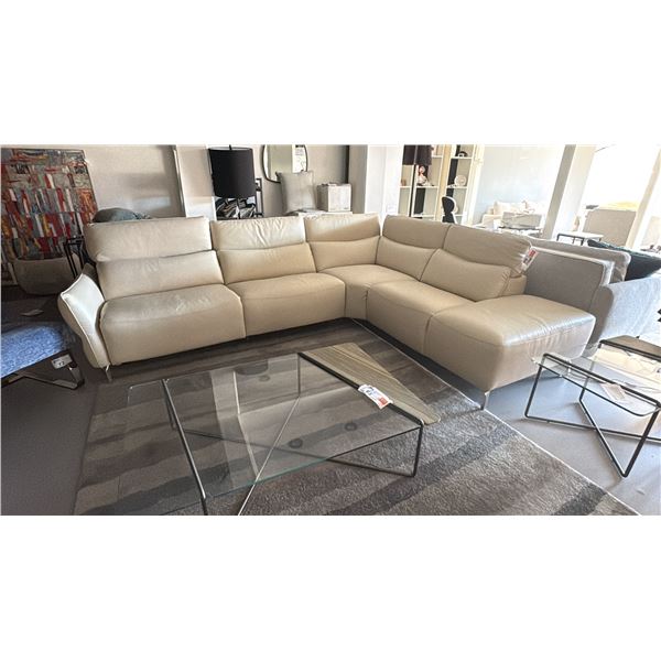 BELLINI MODERN LIVING. MADE IN ITALY. RIMINI RIGHT HAND FACING SECTIONAL. BEAUTIFUL CREAM COLOR.