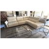 Image 1 : BELLINI MODERN LIVING. MADE IN ITALY. RIMINI RIGHT HAND FACING SECTIONAL. BEAUTIFUL CREAM COLOR.
