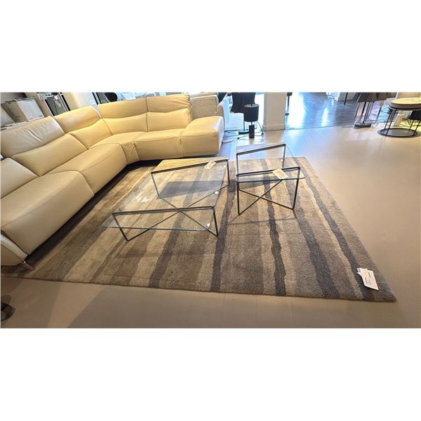 CALLIGARIS MATERICO AREA RUG. 10' X 6'6" 100% NEW ZEALAND WOOL. RETAIL $3000