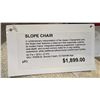 Image 2 : EQ3 MADE IN CANADA SLOPE CHAIR. SPINDLE LEGS. BOUCLE CREAM RETAIL $1900