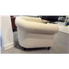 Image 3 : EQ3 MADE IN CANADA SLOPE CHAIR. SPINDLE LEGS. BOUCLE CREAM RETAIL $1900