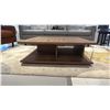 Image 2 : EQ3 MADE IN CANADA PLANK SQUARE COFFEE TABLE BY TOM CHUNG. WALNUT 38" X 38" RETAIL $1600