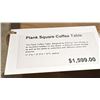 Image 4 : EQ3 MADE IN CANADA PLANK SQUARE COFFEE TABLE BY TOM CHUNG. WALNUT 38" X 38" RETAIL $1600
