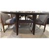 Image 2 : CALLIGARIS MADE IN ITALY ADREY DINING TABLE. 8'2" X 43". EBONY STAINED ASH TOP, WALNUT LEGS,