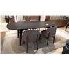 Image 5 : CALLIGARIS MADE IN ITALY ADREY DINING TABLE. 8'2" X 43". EBONY STAINED ASH TOP, WALNUT LEGS,