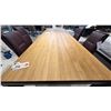 Image 2 : MADE IN EUROPE BEAUTIFUL WOOD TABLE WITH 2 BUILT IN EXTENSIONS. SOLID OAK TOP. 6'-8'4" WITH
