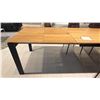 Image 5 : MADE IN EUROPE BEAUTIFUL WOOD TABLE WITH 2 BUILT IN EXTENSIONS. SOLID OAK TOP. 6'-8'4" WITH