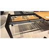 Image 7 : MADE IN EUROPE BEAUTIFUL WOOD TABLE WITH 2 BUILT IN EXTENSIONS. SOLID OAK TOP. 6'-8'4" WITH