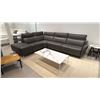 Image 1 : BELLINI MODERN LIVING MADE IN ITALY LEFT HAND FACING SECTIONAL WITH ONE POWER RECLINER. GREY FULL