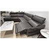 Image 5 : BELLINI MODERN LIVING MADE IN ITALY LEFT HAND FACING SECTIONAL WITH ONE POWER RECLINER. GREY FULL