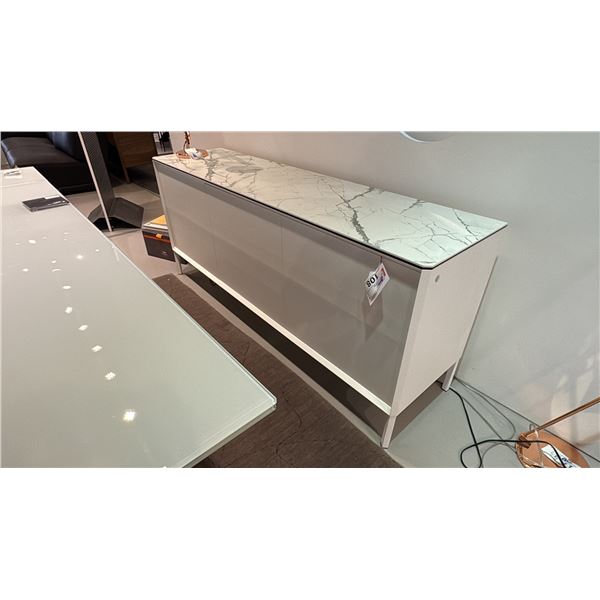 CALLIGARIS MADE IN ITALY YORK SIDEBOARD. CERAMIC MARBLE TOP. 6'L X 18" RETAIL $7350