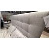 Image 4 : EQ3 MADE IN CANADA NARA QUEEN BED FRAME (MATTRESS NOT INCLUDED). ARCTIC PEBBLE FABRIC WITH