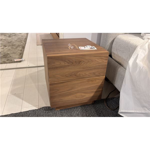 EQ3 BOOM MADE IN CANADA TWO DRAWER END TABLE. RETAIL $500