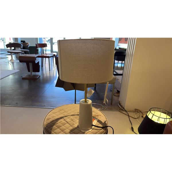 EQ3 TAB TABLE LAMP. WHITE GRANITE BASE