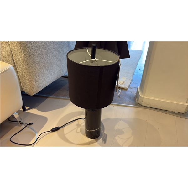 EQ3 MARBLE BASE DRUM TABLE LAMP. 20"H RETAIL $250