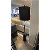 Image 1 : EQ3 DRUM FLOOR LAMP WITH BLACK MARBLE BASE 5' TALL