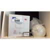 Image 1 : EQ3 WHITE BALL PENDANT LAMP. 7"