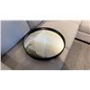 Image 1 : EQ3 CONNER 19" ROUND MIRROR. BLACK FRAME. 2" DEEP