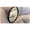 Image 2 : EQ3 CONNER 19" ROUND MIRROR. BLACK FRAME. 2" DEEP