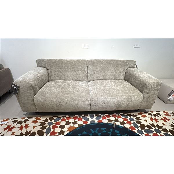 FURNINOVA SCANDINAVIAN VISTA SOFA. ALICE BEIGE/GREY FABRIC, BIK KASIA LEGS.  RETAIL $4300