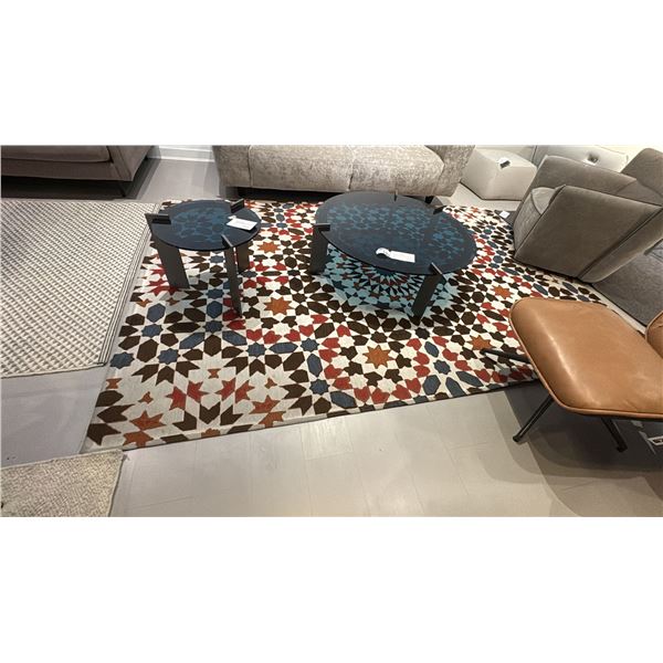 CALLIGARIS 10' X 80" COLORFUL AREA RUG.