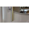 Image 2 : CALLIGARIS WALL MIRROR. 26" X 26". BRUSHED BRASS METAL ACCENT. RETAIL $670