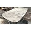 Image 3 : CALLIGARIS CAMEO DINING TABLE IN MATTE OPTIC WHITE. 65" X 39 3/8" X 29 3/4"H