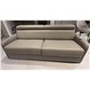 Image 6 : BELLINI ITALIAN HOME FULL LEATHER HIDE A BED-EURO QUEEN. RATCHETING HEADRESTS, FULL LEATHER.