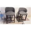 Image 1 : PAIR OF CALLIGARIS ABREY COUNTER STOOLS WITH CURVED BACKS. PROTECTION STAINLESS DETAIL ON FOOT